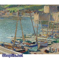 TSD3549 - Tranh sơn dầu thuyền ra khơi